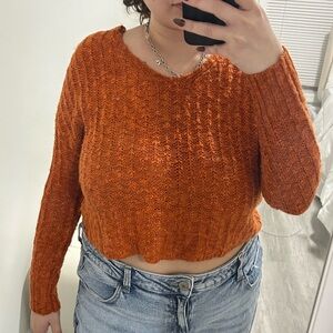 so orange sweater